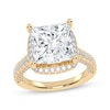 Thumbnail Image 1 of Lab-Grown Diamonds by KAY Princess-Cut Halo Engagement Ring 4-3/4 ct tw 14K Yellow Gold