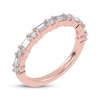 Thumbnail Image 2 of Baguette & Round-Cut Diamond Anniversary Ring 1/2 ct tw 14K Rose Gold