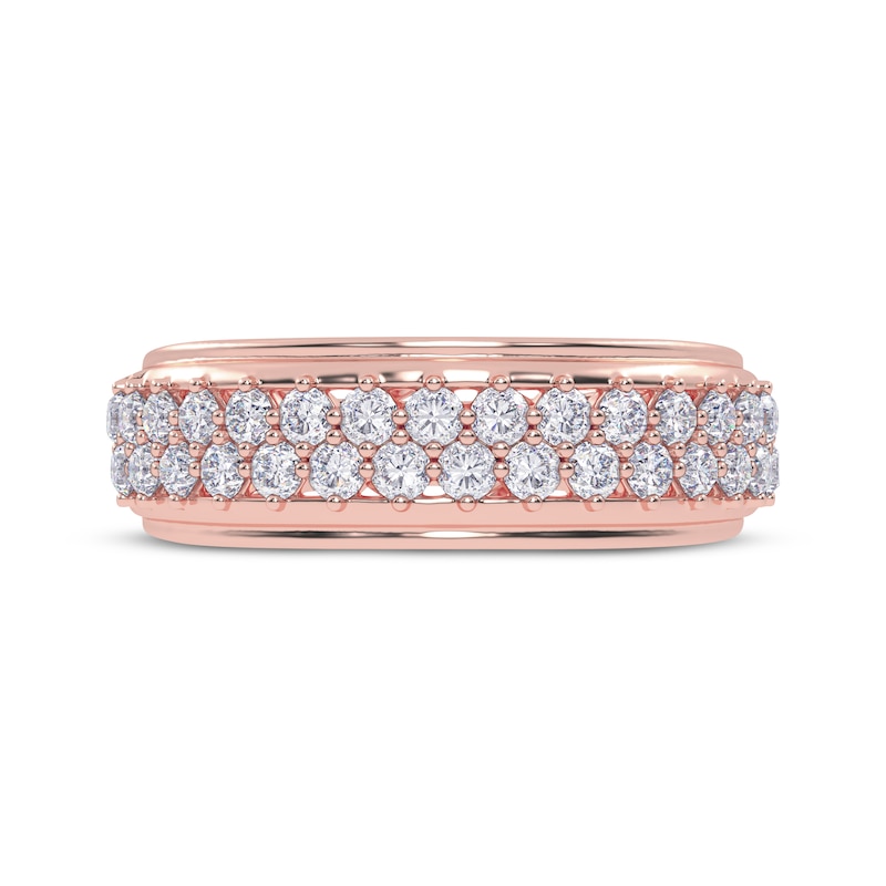 Main Image 3 of Diamond Two-Row Ring 1/2 ct tw 14K Rose Gold