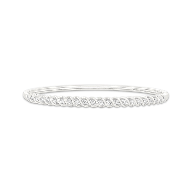 Main Image 1 of Diamond Bangle Bracelet 1/2 ct tw 14K White Gold 7&quot;