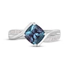 Thumbnail Image 3 of Cushion-Cut Lab-Created Alexandrite & White Lab-Created Sapphire Bypass Ring