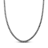 Thumbnail Image 1 of Men's Hollow Foxtail Chain Necklace 5mm Stainless Steel & Black Ion Plating 22&quot;