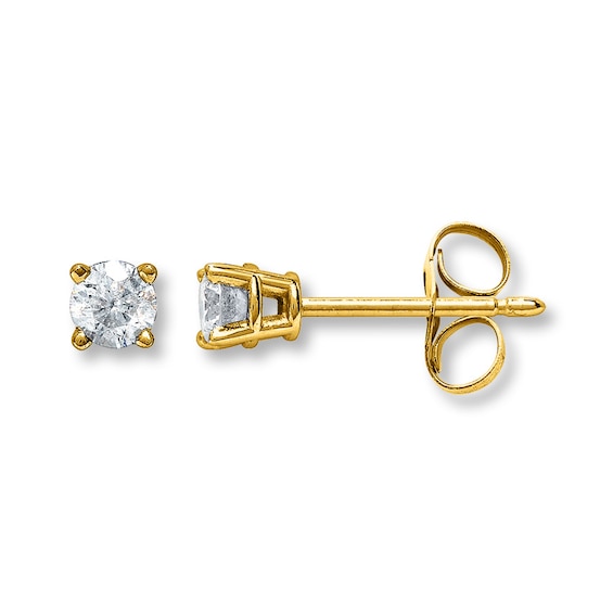 Diamond Earrings 1/5 ct tw Round-Cut 14K Yellow Gold (I/I2)