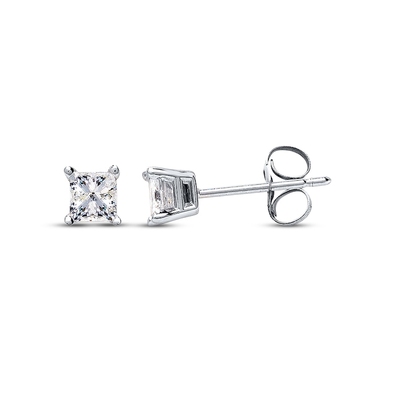 Main Image 1 of Diamond Earrings 1/3 ct tw Princess-cut 14K White Gold (I/I2)