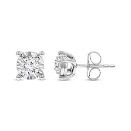 Radiant Reflections 5/8 ct tw Diamonds 10K White Gold Earrings (J/I3)