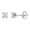 Thumbnail Image 1 of Diamond Solitaire Earrings 1/2 ct tw Princess-cut 14K White Gold (K/I1)