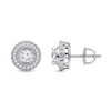 Thumbnail Image 1 of Diamond Halo Earrings 1 ct tw Round-Cut 10K White Gold (J/I3)