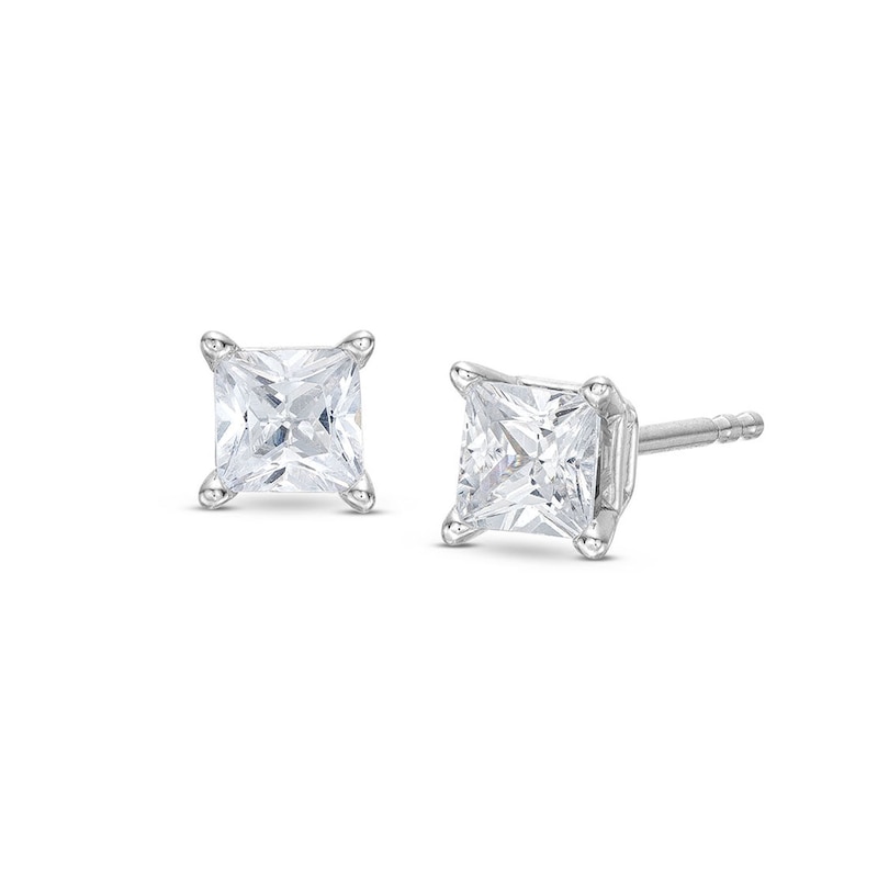 Diamond Solitaire Earrings 1/4 cttw Round-cut 14K White Gold (J/I1)