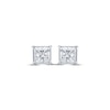 Thumbnail Image 2 of Diamond Solitaire Stud Earrings 5/8 ct tw Princess-Cut 14K White Gold (J/I3)