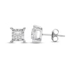 Thumbnail Image 1 of Radiant Reflections Diamond Solitaire Stud Earrings 7/8 ct tw Princess-cut 10K White Gold (J/I3)