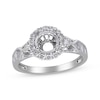 Thumbnail Image 0 of Round & Baguette-Cut Diamond Ring Setting 5/8 ct tw 14K White Gold