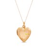 Thumbnail Image 1 of &quot;I Love You&quot; Floral Heart Locket with Enamel 14K Yellow Gold 18&quot;