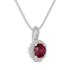 Thumbnail Image 2 of Lab-Created Ruby & White Lab-Created Sapphire Necklace Sterling Silver 18&quot;