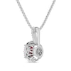 Thumbnail Image 3 of Lab-Created Ruby & White Lab-Created Sapphire Necklace Sterling Silver 18&quot;