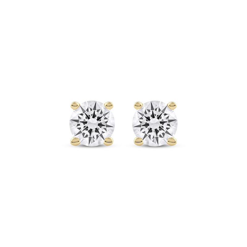 Main Image 2 of Lab-Grown Diamonds by KAY Round-Cut Solitaire Stud Earrings 1 ct tw 14K Yellow Gold (F/VS2)