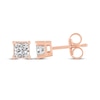 Thumbnail Image 3 of Princess-Cut Diamond Solitaire Stud Earrings 1/4 ct tw 14K Rose Gold (J/I2)