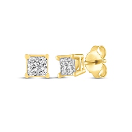 Princess-Cut Diamond Solitaire Stud Earrings 1/4 ct tw 14K Yellow Gold (J/I2)