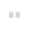 Thumbnail Image 2 of Radiant Reflections Round-Cut Diamond Solitaire Oval Stud Earrings 1/6 ct tw Sterling Silver (J/I3)