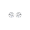 Thumbnail Image 1 of Round-Cut Diamond Bezel-Look Solitaire Stud Earrings 1/4 ct tw 14K White Gold (I/I2)