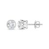 Thumbnail Image 2 of Round-Cut Diamond Bezel-Look Solitaire Stud Earrings 1/4 ct tw 14K White Gold (I/I2)