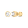 Thumbnail Image 0 of Round-Cut Diamond Bezel-Look Solitaire Stud Earrings 1/4 ct tw 14K Yellow Gold (I/I2)
