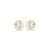 Thumbnail Image 1 of Round-Cut Diamond Bezel-Look Solitaire Stud Earrings 1/4 ct tw 14K Yellow Gold (I/I2)