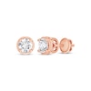Thumbnail Image 0 of Round-Cut Diamond Bezel-Look Solitaire Stud Earrings 1/4 ct tw 14K Rose Gold (I/I2)