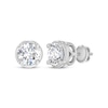 Thumbnail Image 0 of Round-Cut Diamond Bezel-Look Solitaire Stud Earrings 1/2 ct tw 14K White Gold (I/I2)