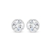 Thumbnail Image 1 of Round-Cut Diamond Bezel-Look Solitaire Stud Earrings 1/2 ct tw 14K White Gold (I/I2)