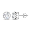 Thumbnail Image 2 of Round-Cut Diamond Bezel-Look Solitaire Stud Earrings 1/2 ct tw 14K White Gold (I/I2)