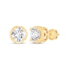 Thumbnail Image 0 of Round-Cut Diamond Bezel-Look Solitaire Stud Earrings 1/2 ct tw 14K Yellow Gold (I/I2)