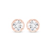Thumbnail Image 1 of Round-Cut Diamond Bezel-Look Solitaire Stud Earrings 1/2 ct tw 14K Rose Gold (I/I2)