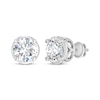 Thumbnail Image 0 of Round-Cut Diamond Bezel-Look Solitaire Stud Earrings 1 ct tw 14K White Gold (I/I2)