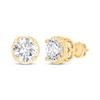 Thumbnail Image 0 of Round-Cut Diamond Bezel-Look Solitaire Stud Earrings 1 ct tw 14K Yellow Gold (I/I2)
