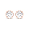 Thumbnail Image 1 of Round-Cut Diamond Bezel-Look Solitaire Stud Earrings 1 ct tw 14K Rose Gold (I/I2)