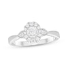 Thumbnail Image 1 of Round-Cut Diamond Halo Engagement Ring 1/4 ct tw 10K White Gold