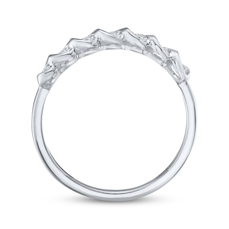 Main Image 3 of Diamond Twist Fashion Ring 1/4 ct tw 10K White Gold