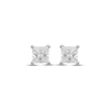 Thumbnail Image 2 of Lab-Grown Diamonds by KAY Princess-Cut Solitaire Stud Earrings 1/3 ct tw 10K White Gold (I/SI2)