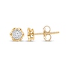 Thumbnail Image 1 of Round-Cut Diamond Solitaire Flower Earrings 1/8 ct tw 10K Yellow Gold (J/I3)