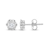 Thumbnail Image 1 of Round-Cut Diamond Solitaire Flower Earrings 1/4 ct tw 10K White Gold (J/I3)