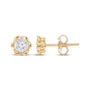 Thumbnail Image 1 of Round-Cut Diamond Solitaire Flower Earrings 1/4 ct tw 10K Yellow Gold (J/I3)