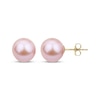 Thumbnail Image 0 of Pink Cultured Pearl Stud Earrings 14K Yellow Gold