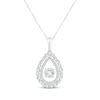 Thumbnail Image 0 of Unstoppable Love Lab-Created Diamond Teardrop Necklace 1-1/2 ct tw 10K White Gold 18"