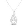 Thumbnail Image 1 of Unstoppable Love Lab-Created Diamond Teardrop Necklace 1-1/2 ct tw 10K White Gold 18"