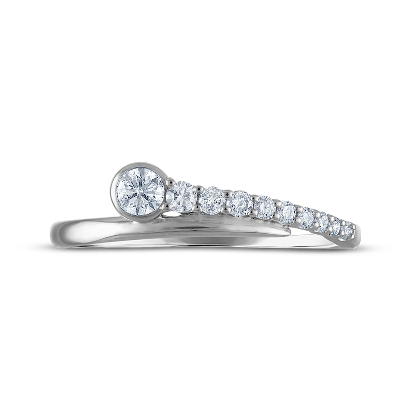 Main Image 3 of Milestones Diamond Bypass Anniversary Ring 1/4 ct tw 14K White Gold