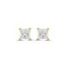 Thumbnail Image 2 of Lab-Grown Diamonds by KAY Princess-Cut Solitaire Stud Earrings 1/3 ct tw 10K Yellow Gold (I/SI2)