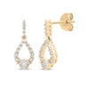 Thumbnail Image 1 of Milestones Diamond Teardrop Dangle Earrings 1/4 ct tw 10K Yellow Gold