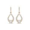 Thumbnail Image 2 of Milestones Diamond Teardrop Dangle Earrings 1/4 ct tw 10K Yellow Gold