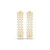 Thumbnail Image 2 of Diamond Two-Row Hoop Earrings 1/2 ct tw 10K Yellow Gold