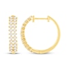 Thumbnail Image 3 of Diamond Two-Row Hoop Earrings 1/2 ct tw 10K Yellow Gold